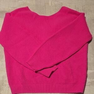Banana Republic Vibrant Pink Crew Neck Sweater